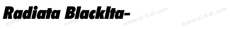 Radiata BlackIta字体转换
